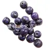 Cristal de Dragão Roxo Contas Estilo Antigo, Contas Soltas, Contas Cilindricas de Pedra Quartzo Roxa, Contas para Acessórios de Pulseira DIY