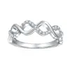 Anillo Ruizuan Jewelry D Color Moissanita Ola Cruz Fila Microincrustado Plata Grueso Galvanizado Anillo Venta al por mayor Transfronteriza