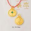 Moneda de oro arena de alto color con cuentas de Diamante colgante móvil amarillo Dios de la Riqueza diy hecho a mano accesorios de joyería con cuentas