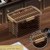 Zhanggong Humidor de Puros Virutas de Madera de Cedro Caja de Envejecimiento Mini Humidor Portátil Set Caja de Puros