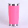 Taza de coche Amazon de 20 oz, taza térmica de acero inoxidable 304, gran capacidad, taza de hielo, pulverización de plástico, taza de coche portátil