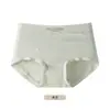 [Personalizado] Ropa Interior Femenina de Cintura Media Estilo Francés con Hilo de Color, Algodón Puro, Entrepierna de Seda de Morera Grado 7A, Calzones Transpirables