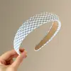 2026 Nueva Diadema Azul de Ala Ancha de Verano para Mujer, Diseño de Corona Alta, Uso Diario, Diadema de Estilo Fresco, Accesorio para el Cabello