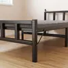 Cama dobrável cama de solteiro casa adulto simples cama de casal sem instalação dormitório quarto de aluguel cama de placa dura pausa para o almoço cama de ferro