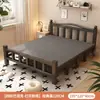 Cama Dobrável Cama de Casal 1,5m Doméstica Simples Reforçada Cama de Solteiro Dormitório de Adultos Aluguel Portátil Placa Dura Cama de Ferro