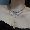 Collar de borlas auspiciosas de araña líquida, moderno, para chica popular, diseño de nicho estilo oscuro, collar de lujo ligero de alta calidad para mujer