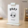 2027 Nuevo Calendario Perro Feliz Calendario de Escritorio Año de la Oveja Decoración de Escritorio de Oficina Cuaderno Planificador Mensual Libro de Tarjetas de Asistencia