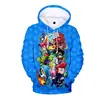 Comércio exterior Moda Primavera e Outono novo moletom impressão digital 3D masculino e feminino solto Esportes Uniforme de Baseball suéter moderno
