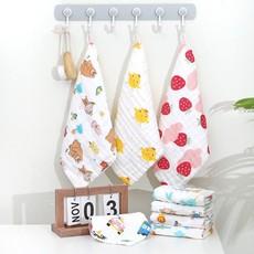25*25 Toalha quadrada de pano de algodão lavado para bebê de 6 camadas espessada para bebês e crianças pequenas absorverem saliva instantaneamente, lenço de gaze com gancho de bolha de gaze