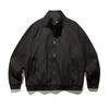Chaqueta de Algodón Gruesa y Cálida Estilo Neutro con Rayas Verticales, Estilo Retro Japonés Maillard Café para Hombres y Mujeres