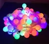 Iluminação de Natal Mais Vendida Globalmente Cordão de Luzes LED à Prova d'Água Decoração de Casamento Pátio Luz Colorida Cordão de Luzes de Bolinha Branca Fosca