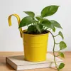 Maceta Colgante de Hierro Personalizada Maceta Gancho Removible Cubo Colgante Suculenta Planta Verde Maceta Balcón Color Caramelo Colgante Maceta Colgante