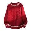 Suéter de Invierno 2026 Transfronterizo Nuevo para Hombre Talla Grande Marca de Moda Tejido Grueso Suéter Base Holgado para Hombre