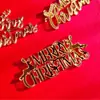 Decoración de pastel de Navidad estilo transfronterizo Suministros para fiesta navideña Feliz Navidad enchufe acrílico para pastel al por mayor