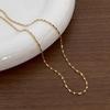 Colar de corrente de nicho minimalista japonês e coreano feminino sem pingente linha geométrica colar de pescoço empilhável estilo ins corrente de clavícula