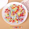 Cuentas planas de gota de aceite acrílico con letra única A-Z transfronterizas, cuentas sueltas en inglés transparentes, cuentas para pulsera de niños DIY, accesorios de joyería