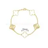 Pulsera de Calcedonia Morada Natural de Cinco Flores [Versión Alta Dorada V Chapado Grueso en Oro] Pulsera de Trébol de Cuatro Hojas de 18 Quilates para Mujer, Artesanía Exquisita