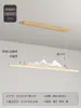 Nuevo Candil de Restaurante Estilo Chino Larga Madera Grano Estilo Chino Zen Simple Barra Estudio Paisaje Sala de Té Mesa de Té Lámparas