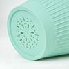 Macetas Redondas con Boca Ancha Rayadas de Color Puro de Plástico Escarchado con Platos de Amazon para Plantación de Flores en Interiores y Exteriores