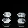 Mingdu Cristal Natural Blanco Copo de Nieve Fantasma Doble Punta Barril Cuentas Accesorios Fantasma Blanco Facetado Barril Cuentas Sueltas Mayoreo