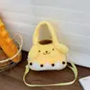 Bolso de Mano de Peluche de Dibujos Animados de Comercio Exterior, Bolso Cruzado Lindo de Kuromi para Niños, Bolso Versátil de Oso Fresa Perro