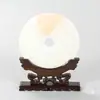Soporte Base Ping An Kou Madera Maciza Soporte Redondo para Adornos Plato de Cerámica Bi de Jade Rodaja de Jade Pasteles Redondos de Piedra Estante de Almacenamiento