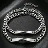 Joias Transfronteiriças Europeias e Americanas Pulseiras de Casal Móbios Moda de Alto Padrão Aço Inoxidável Corrente Cubana Joias