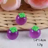 Acessórios de resina de frutas luminosas para cabelo, cordão de cabelo, adesivo para geladeira, joias de desenho animado, pingente DIY feito à mão para brincar de comida