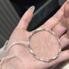 Nueva Pulsera de Bambú Cepillado Estilo Chino para Mujer, Diseño Retro de Lujo Ligero Estilo Nacional, Pulsera Versátil Chapada en Plata, Artículo Caliente Estilo Nacional