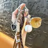 Nuevo Estilo Miu Bolso de Béisbol Trenzado de Cuerda de Moda Llavero Colgante de Dibujos Animados Estilo Deportivo Llavero de Pareja