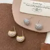 Brincos Minimalistas Únicos e Sofisticados com Pontos de Diamante, Pequenos e Elegantes, Simples e Modernos Versáteis Brincos de Tarraxa Meia Esfera Totalmente Cravejados de Diamante