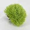 Flor de Clavel Verde Simulada Bola de Pelo Verde Adornos de Planta Verde Adornos Decorativos Creativos para el Hogar Sala de Estar Escritorio Bola de Espinas Musgo
