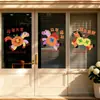 Decoraciones de Ventana para Tiendas de Centro Comercial 2027 para la Atmósfera del Festival de Primavera, Pegatinas de Ventana Estáticas de Adhesión, Pegatinas de Puerta de Vidrio de Ovejas Pequeñas de Dibujos Animados, Ovejas en la Puerta para la Buena Fortuna