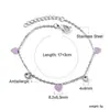 Pulseras Populares Europeas y Americanas, Lindos y Dulces Colgantes de Mariposa y Libélula con Pulseras de Diamante Blanco, Venta Directa de Fabricantes de Joyería de Acero Inoxidable