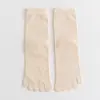 Meias de cinco dedos infantis de algodão, cano médio, anti-beri-beri, desodorantes, absorventes de suor, antibacterianas, sem costura, para outono e inverno, esportivas, com dedos