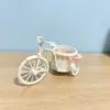 Yongshenghua DIY Hecho a Mano Cesta de Mini Adornos Triciclo de Boda Cesta Triciclo Creativo Cesta de Adornos de Mimbre