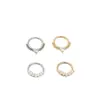 Anillo de Nariz de Acero Inoxidable 316 Transfronterizo Tachuela de Nariz de Zirconia Joyería para Perforación de Nariz Dorada de Lujo de Gama Alta al por Mayor con Diamantes