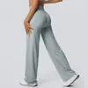 Pantalones de Yoga Mingda Nuevos Marrones de Pierna Ancha Caídos Transfronterizos de Cintura Alta Adelgazantes Sin Marcas Vergonzosas Ropa Deportiva Pantalones Largos de Campana