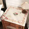 Novo Tapete Protetor de Mesa de Cabeceira Estilo Chinês, Toalha de Mesa Bordada, Impermeável, à Prova de Óleo, Lavável, Resistente ao Calor, Toalha de Mesa à Prova de Poeira para Quarto