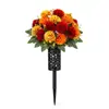 Cestas de Flores para Jardín Exterior, Marcos de Flores para Cementerio de Otoño, Cestas para Arreglos Florales, Cestas de Flores para Cementerio para Limpieza de Tumbas y Culto a los Ancestros