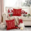 Almohadas Decorativas Temáticas del Día de San Valentín Transfronterizas, Cojines para Sofá con Estampado de Corazones, Suministros para Decoración de Habitaciones de Boda al por Mayor