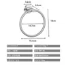 Anillo Redondo para Toalla de Acero Inoxidable Transfronterizo Baño Baño Anillo Redondo Ovalado Negro para Toalla Colgante