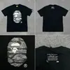 Marca da moda atacado transfronteiriço para comércio exterior Amazon: camiseta de manga curta tubarão de alta resistência, camiseta cabeça de macaco BAPE