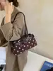 Bolso de lunares estilo coreano, bolso de gran capacidad para llevar bajo el brazo, elegante y único para mujer, adecuado para ir al trabajo, con un toque de alta gama, bolso de hombro para mujer