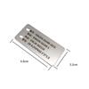 Fabricante Produce Etiquetas Metálicas para Cables, Etiquetas Colgantes de Acero Inoxidable, Placas de Identificación para Instrumentos, Placas de Identificación 304, Etiquetas para Cables Ópticos, 316