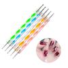 Bolígrafos de Manicura Personalizados 5 Herramientas de Manicura de Doble Punta para Puntear Puntear Flor Aguja Transfronteriza Fábrica Más Logo Set de Bolígrafos de Manicura