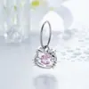 Colgante Dinámico Gatito Dulce y Delicado de Circonita Hueca para Oreja con Aro de 0.8mm de Diámetro Joyería para Piercing