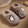 Chinelos de algodão infantis para outono e inverno, design fofo de pinguim, adequados para meninos e meninas, quentes e confortáveis para usar em casa, disponíveis em tamanhos para bebês e crianças maiores, com forro adicional de fleece