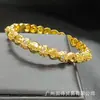 Pulseira de Liga Metálica Trabalhada com Banho de Ouro 24K Joias de Casamento para Mulheres Africanas e Indianas