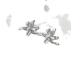 Brinco de Clipe Flor Gota de Orvalho Lily Retrô Meio Vintage Luxo Leve Fresco Emagrecedor Novos Chegados Brincos para Mulheres